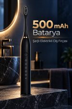Siyah Şarjlı Elektrikli Diş Fırçası 6 Modlu