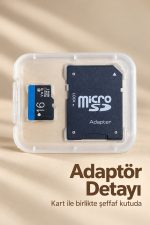 Adaptörlü 16 GB Hafıza Kartı Şeffaf Kutu İçinde