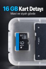 Adaptörlü 16 GB Hafıza Kartı Şeffaf Kutu İçinde