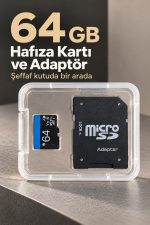 64 GB Micro SD Hafıza Kartı ve Adaptör