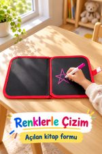 Çizim Kitabı Renkli Kalemler ve Siyah Kalem Tutuculu