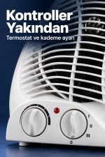 Devrilme Emniyetli 3 Kademe Ayarlı Fanlı Isıtıcı