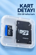 Şeffaf Kutulu 256 GB Micro SD Hafıza Kartı