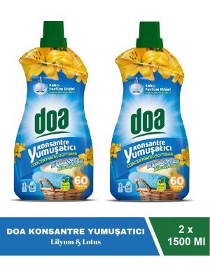 Doa Konsantre Çamaşır Yumuşatıcı Lilyum Lotus 60 Yıkama 1500 Ml x 2 Adet