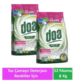 Doa Matik Toz Çamaşır Deterjanı Renkliler 2 x 4 Kg