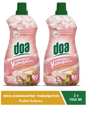 Doa Konsantre Çamaşır Yumuşatıcı Pudra Kokulu 60 Yıkama 1500 Ml x 2 Adet