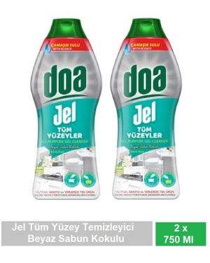 Doa Jel Tüm Yüzey Beyaz Sabun Kokulu Yüzey Temizleyici 750 Ml x 2 Adet