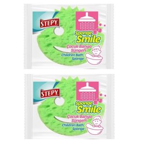 Stepy Sponge Smile Çocuk Banyo Süngeri x 2 Paket