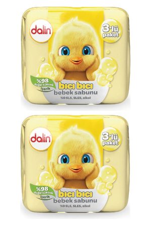 Dalin Klasik Katı Bebek Sabun 3 Lü 3 X 75 Gr x 2 Paket