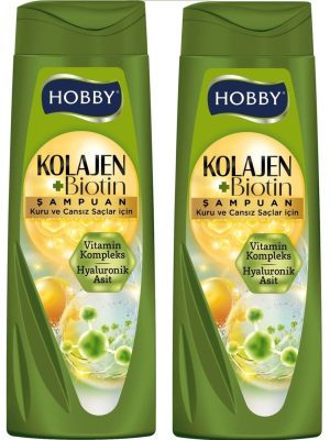 Hobby Şampuan Keratin Kafein Kuru Ve Cansız Saçlar Hyaluronik Asit 480 Ml x 2 Adet