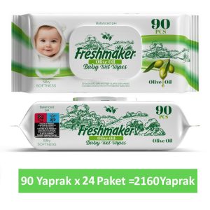 Freshmaker Islak Havlu Zeytinyağlı Sensitive Kapaklı 2160 Yaprak