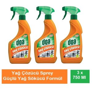 Doa Yağ Çözücü Sprey 750 ML Vegan x 3 Adet