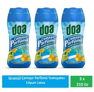 Doa Granül Çamaşır Parfümü & Çamaşır Yumuşatıcı Lilyum & Lotus 3 x 210 Gr