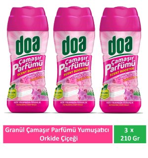 Doa Granül Çamaşır Parfümü & Çamaşır Yumuşatıcı Orkide Çiçeği 3 x 210 Gr