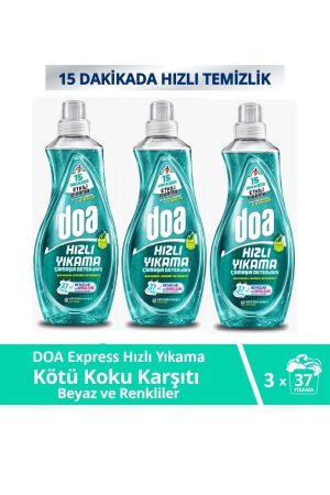 Doa Express Hızlı Yıkama Kötü Koku Karşıtı Beyaz Renkliler Çamaşır Deterjanı 1480 ML x 3