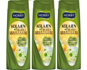 Hobby Şampuan Keratin Kafein Kuru Ve Cansız Saçlar Hyaluronik Asit 480 Ml x 3 Adet