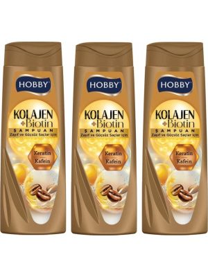 Hobby Şampuan Keratin Kafein Zayıf Ve Güçsüz Saç 480 Ml x 3 Adet