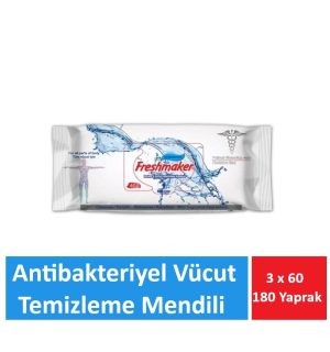 Freshmaker Antibakteriyel Hasta Vücut Temizleme Mendili XL 180 Yaprak