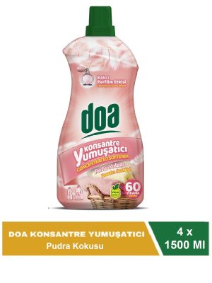 Doa Konsantre Çamaşır Yumuşatıcı Pudra Kokulu 60 Yıkama 1500 Ml x 4 Adet