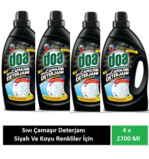 Doa Sıvı Çamaşır Deterjanı Siyah ve Koyu Renkler 4 x 2700 Ml