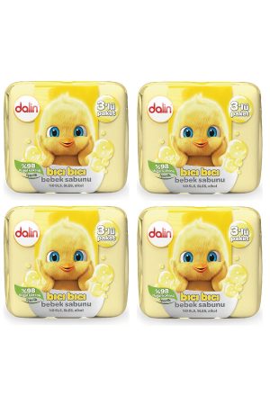 Dalin Klasik Katı Bebek Sabun 3 Lü 3 X 75 Gr x 4 Paket