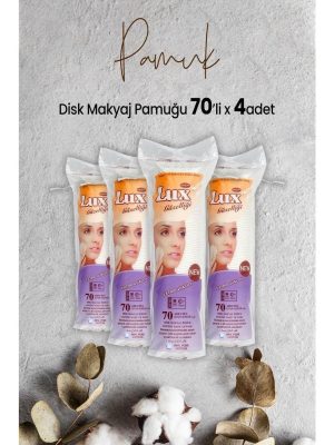 Lux Disk Makyaj Temiizleme Pamuğu 70 Li x 4 Adet