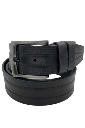4.5 Cm. Spor Hakiki Deri Desenli Model Kemer Siyah