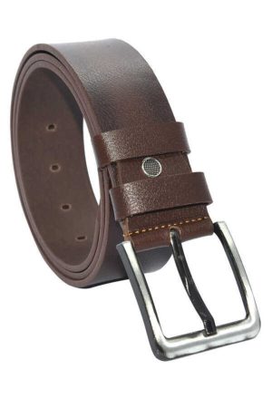 Kahverengi Hakiki Deri Düz Renk 4.5 Cm.lik Spor Kemer - Tek Katmanlı Manda Derisi - 509-düz-21sb