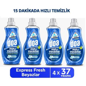 Doa Express Hızlı Yıkama Ultra Beyaz Sıvı Çamaşır Deterjanı 1480 ML x 6 Adet