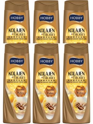 Hobby Şampuan Keratin Kafein Zayıf Ve Güçsüz Saç 480 Ml x 6 Adet