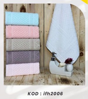 Bimar Bukle Jakarlı Soft Pramit Desenli El Ve Yüz Havlusu 50 X 90 Cm x 6 Adet