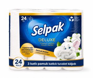 Selpak Deluxe Tuvalet Kağıdı Pamuk Katkılı 24 Lü