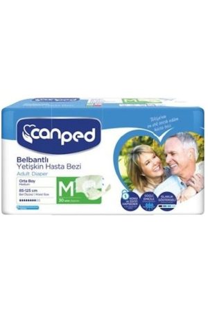 Canped Orta Boy Belbantlı Hasta Bezi Islaklık Göstergeli 30 Lu