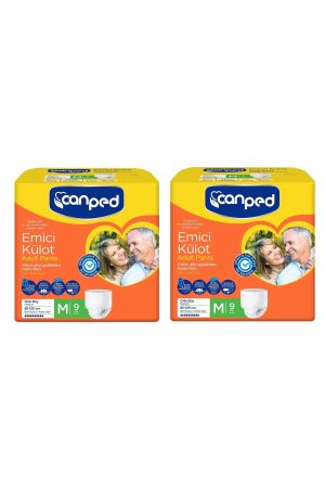 Canped Hasta Bezi Orta Boy ( M ) 9 Lu Emici Külot x 2 Paket