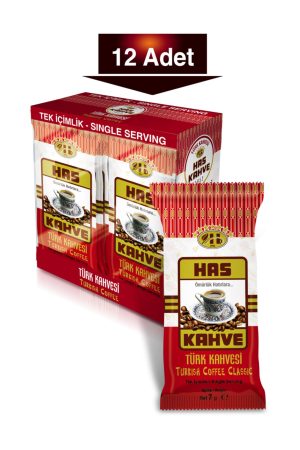 Tek Içimlik Türk Kahvesi 12li Paket 7 gr