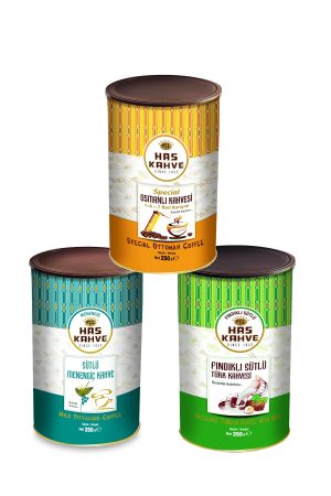 Efsane 3lü Teneke 3*250 gr (menengiçli -fındıklı-osmanlı Türk Kahvesi)