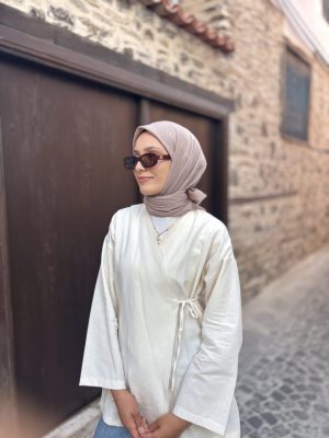 Bilmar Pamuk Plus Premium Şal 75 x 185 Cm/Krem/Düz