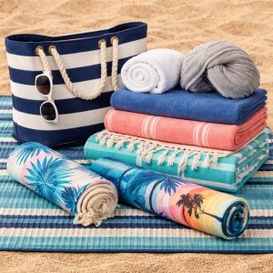 Bilmar Mikrofiber Yazlık Plaj Seti Hasır + Çanta + Havlular 6 Parça