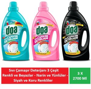 Doa Sıvı Çamaşır Deterjanı Renkliler Ve Beyazlar Bakım Ve Koruma 3 X 2700 Ml