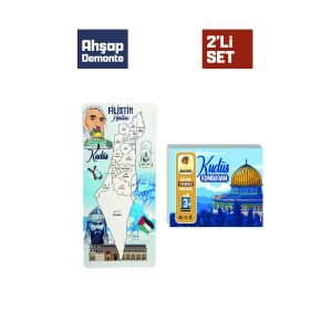 Kudüs Sevdirici Set - 2 Filistin Haritası ve Kudüs Kumbaram