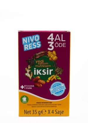 NIVORESS 7 Baharatlı İksir – Zencefil, Zerdeçal, Keçiboynuzu Pekmezli Doğal Karışım