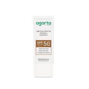 Agarta Matlaştırıcı Parlama Karşıtı Spf+50 Güneş Kremi 50 Ml
