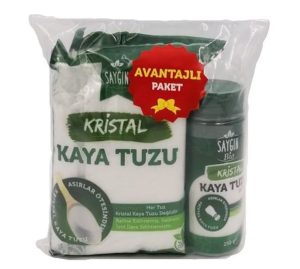 SAYGIN Kaya Tuzu Tuzluklu İkili Set (500Gr + 250Gr)