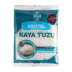 SAYGIN Rafine Edilmemiş Doğal Kristal Kaya Tuzu Öğütülmemiş Sofrada Öğütme Tuzu 500 Gr