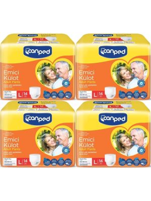 Canped Emici Külot Pants Hasta Yetişkin Bezi L - Büyük - Large Ekonomik Pk 56 Adet (4PK*14)