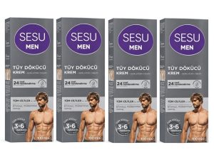 Sesu Tüy Dökücü Krem Erkek 100 Ml x 4 Adet