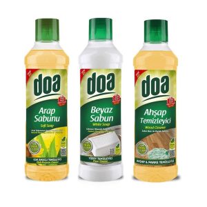 Doa Yüzey Temizleyici 1 Lt Ahşap - Arap Sabunu - Beyaz Sabun 3 Lü Set