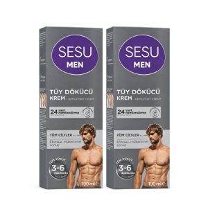 Sesu Tüy Dökücü Krem Erkek 100 Ml x 2 Adet
