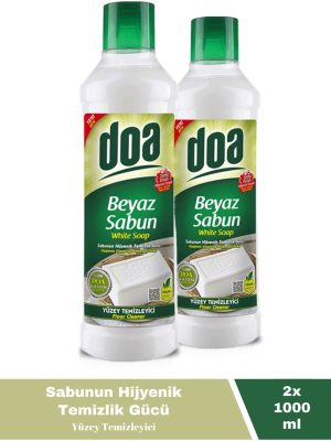 Doa Yüzey Temizleyici Beyaz Sabun Kokulu  1 Lt Vegan x 2 Adet