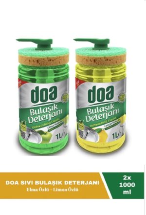 Doa Sıvı Bulaşık Deterjanı Elma ve Limon Özlü 2 x 1000 Ml